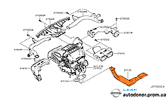 Підлогове повітропровід кондиціонера (права сторона) Nissan Leaf ZE0 / AZE0 (10-17) 27832-3NA0A