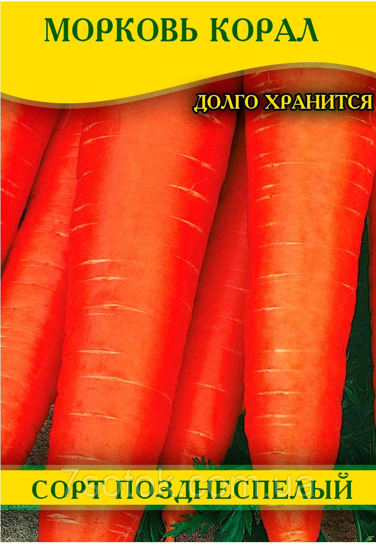  моркови Корал, 1кг:  оптом, цена 164,16 ₴/упаковка - 7 Соток
