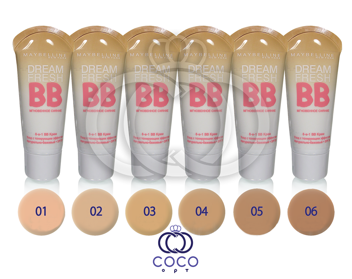 Тональный крем для лица Maybelline Dream Fresh BB Cream 8 in 1 УЦЕНКА!! - фото 2 - id-p771999155