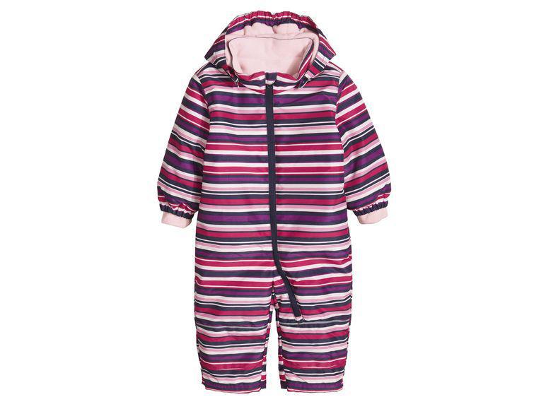 Термокомбінезон для дівчинки на флісі рожевий р.74/80, 86/92см, фото 1