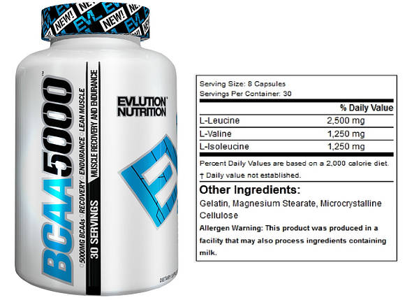 Бцаа BCAA Evlution Nutrition BCAA 5000 240 капс., фото 3
