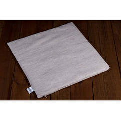 Льняний килимок на авто/офісне сидіння (зі знімним чохлом) розмір 45х45 Льон