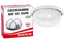 Світильник ЖКГ 100Вт коло з гратами IP54 під LED лампу, MAGNUM, MIF012