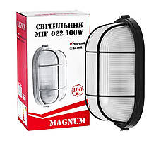 Світильник ЖКГ 100Вт овал з гратами IP54 під LED лампу, MAGNUM, MIF022