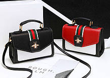 Стильна жіноча сумка-скринька із застібкою Жук, фото 5