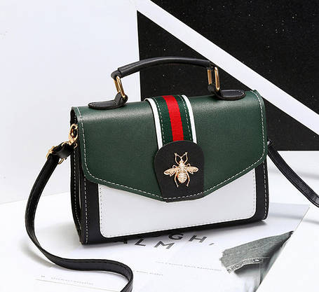 Стильна жіноча сумка-скринька із застібкою Жук, фото 1