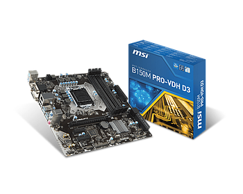 Материнська плата MSI B150M PRO-VDH DDR3 s1151