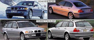 Дзеркала для BMW 3 E46 1998-01