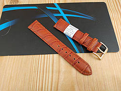 Шкіряний ремінець для наручних годинників — світло-коричневий (вишневий) — "Nagata" 18 мм Spain