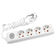 Подовжувач на 4 гнізда з заземленням та вимикачем 2м Multi-Let (90118402)