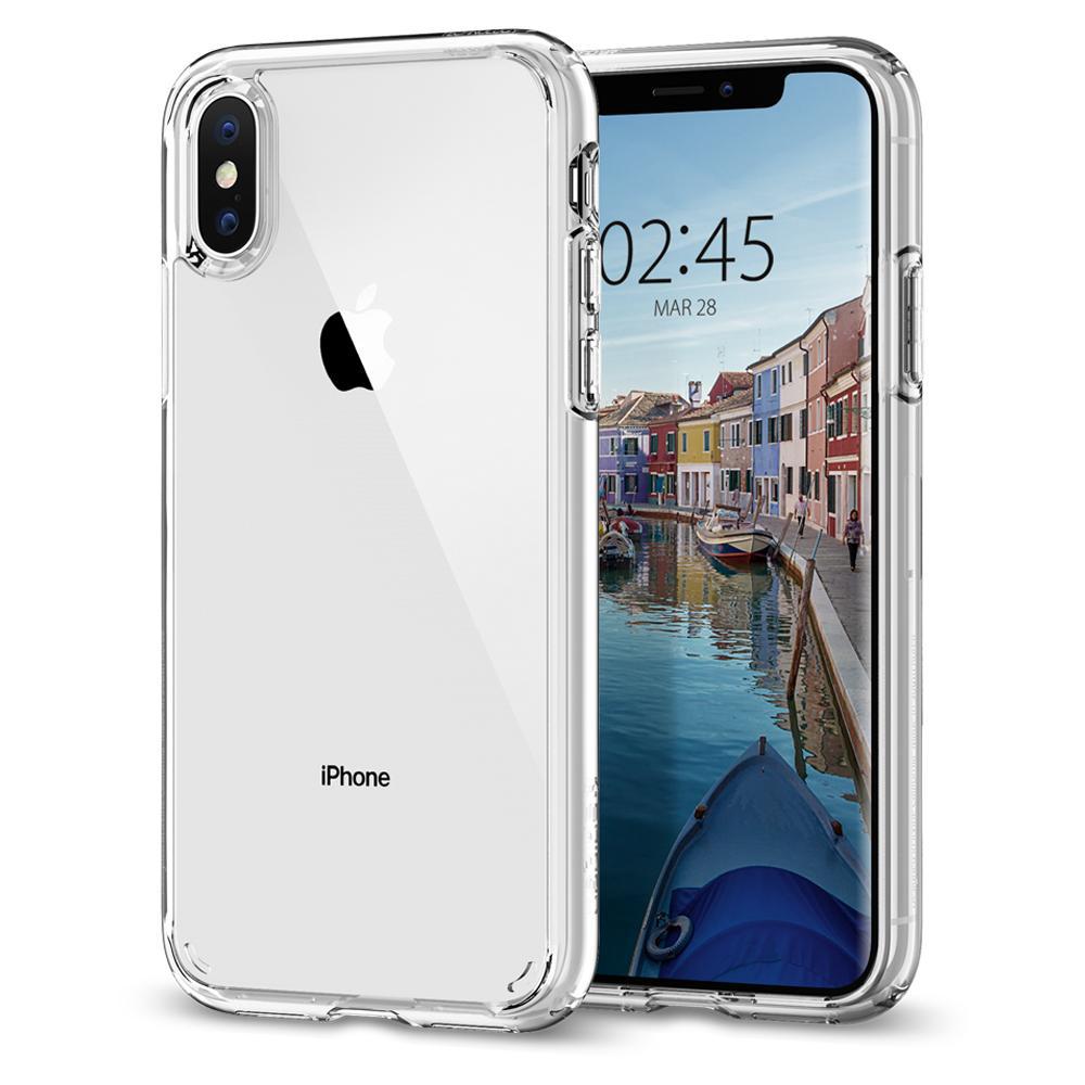 Чохол Spigen для iPhone XS/X Ultra Hybrid, Crystal Clear (063CS25115), фото 1