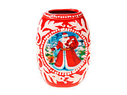 Ваза керамічна 11 см новорічна кольорова