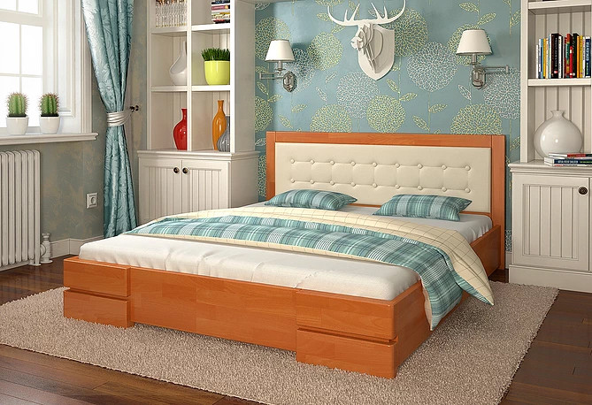 Ліжко дерев'яне "Регіна" (7 кольорів), фото 1