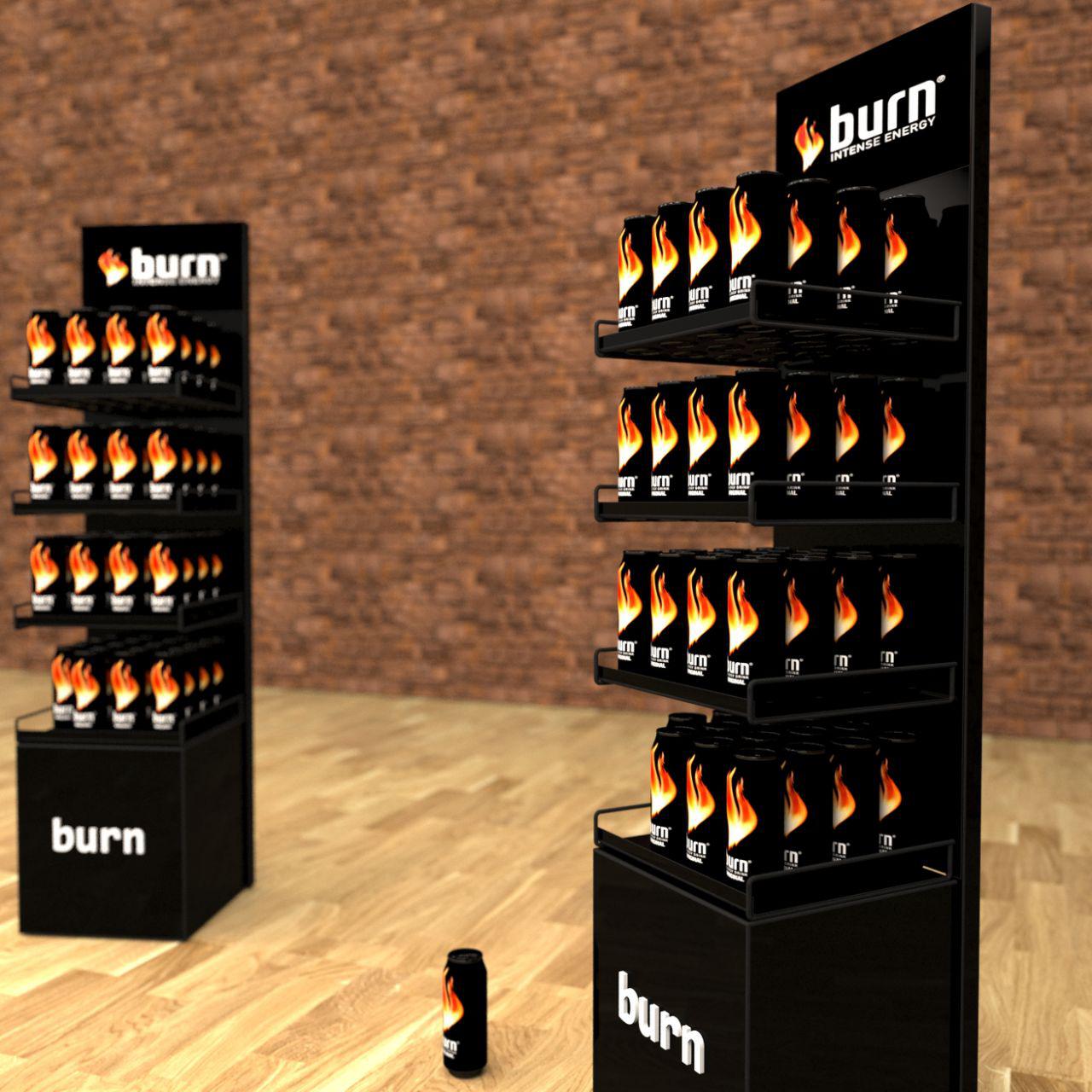 Металеві 🛒 рекламні торгові стійки енергетик Burn, фото 1