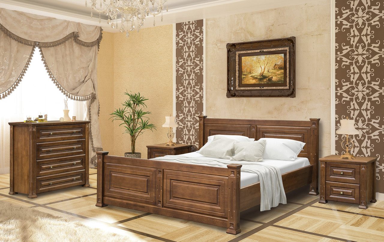 Кровать с ламелями деревянеая Милениум 1600 Мебель-сервис - фото 2 - id-p287383078