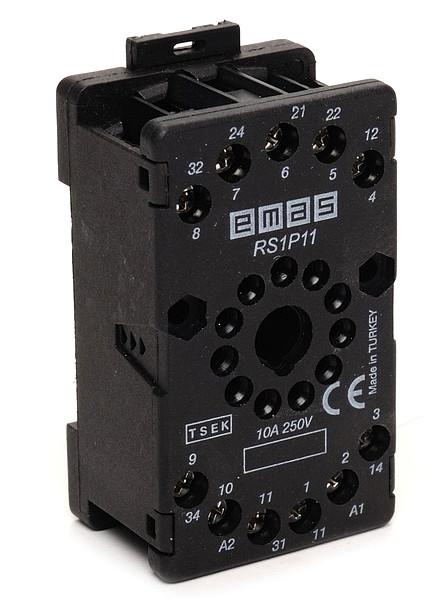 Колодка на 11 входів чорна, фото 1