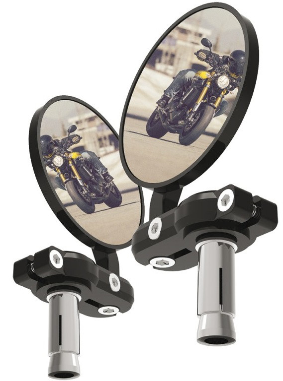 Мотодзеркала Oxford BarEnd Mirrors, чорні (пара)