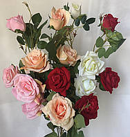 Роза 4 цветка бархатная 110 см