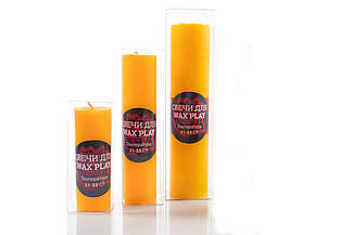 Свічки для ігор, БДСМ свічки, жовта свічка, ігри з воском, бондажные свічки