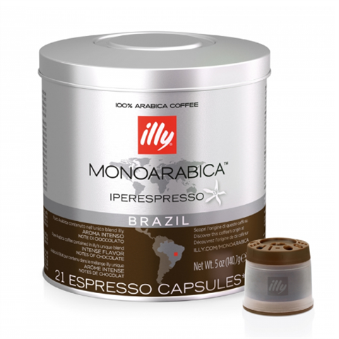Кава в капсулах ILLY IPSO Brazil Monoarabica ж/б, 21 шт (6,7 р.)