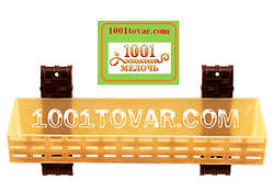 Полиця пряма пластикова Ротанг, бежево-коричнева