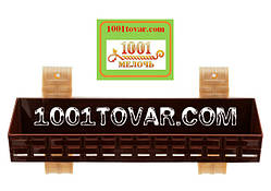 Полиця пряма пластикова Ротанг, коричнево-бежева