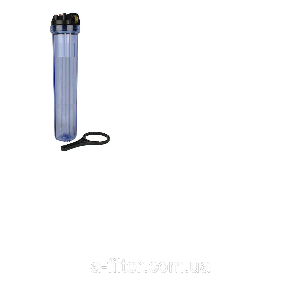 20" Прозорий натрубний корпус фільтра типу "Slim", 3/4"., фото 1