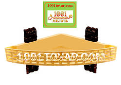 Полиця кутова пластикова Ротанг, 1 ярус, бежево-коричнева