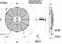 Вентилятор Spal 24V, витяжний, VA09-BP8/C-27A, фото 2