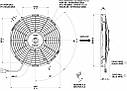 Вентилятор Spal 24V, витяжний, VA09-BP12/C-27A, фото 2
