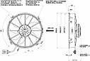 Вентилятор Spal 24V, штовхальний, VA01-BP90/LL-79S, фото 2