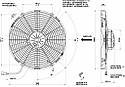 Вентилятор Spal 24V, штовхальний, VA08-BP70/LL-23S, фото 2