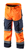 Сигнальные утепленные рабочие брюки softshell Neo оранжевые (S/48)