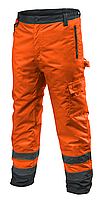 Сигнальные утепленные рабочие брюки Oxford Neo оранжевые(S/48)