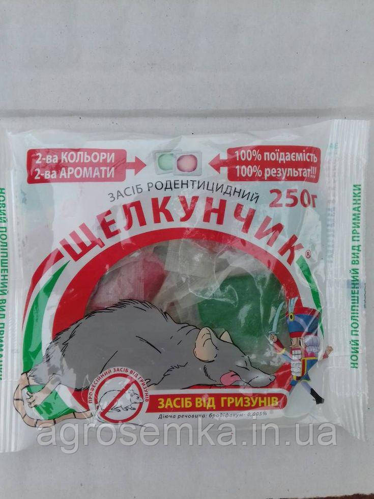 Засіб родентицидное "Лускунчик" тестова приманка з ароматом сиру і арахісу 250гр