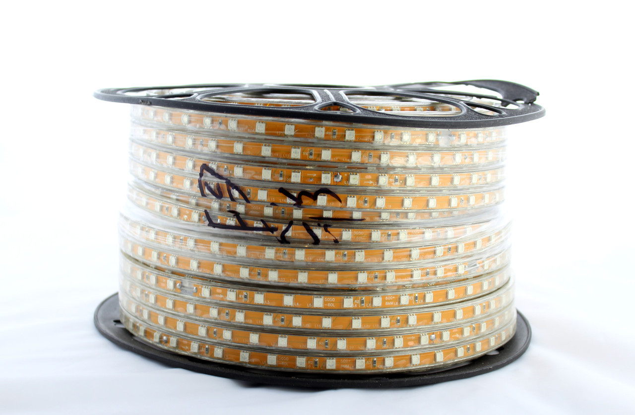 Світлодіодна стрічка LED 5050 M RGB Мультиколірна 100m 220V