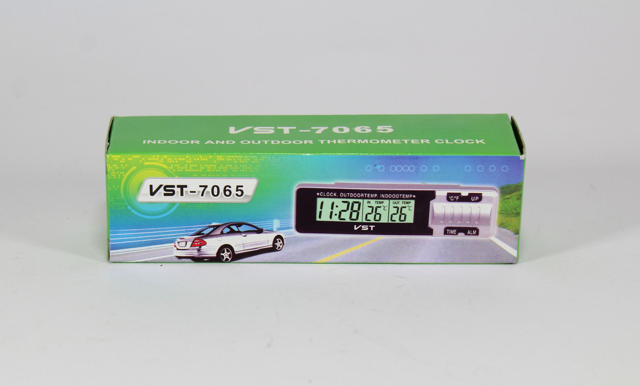 Годинник автомобільні з виносним термометром VST 7067