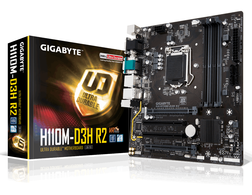 Материнська плата GIGABYTE GA-H110M-D3H R2 DDR4 s1151
