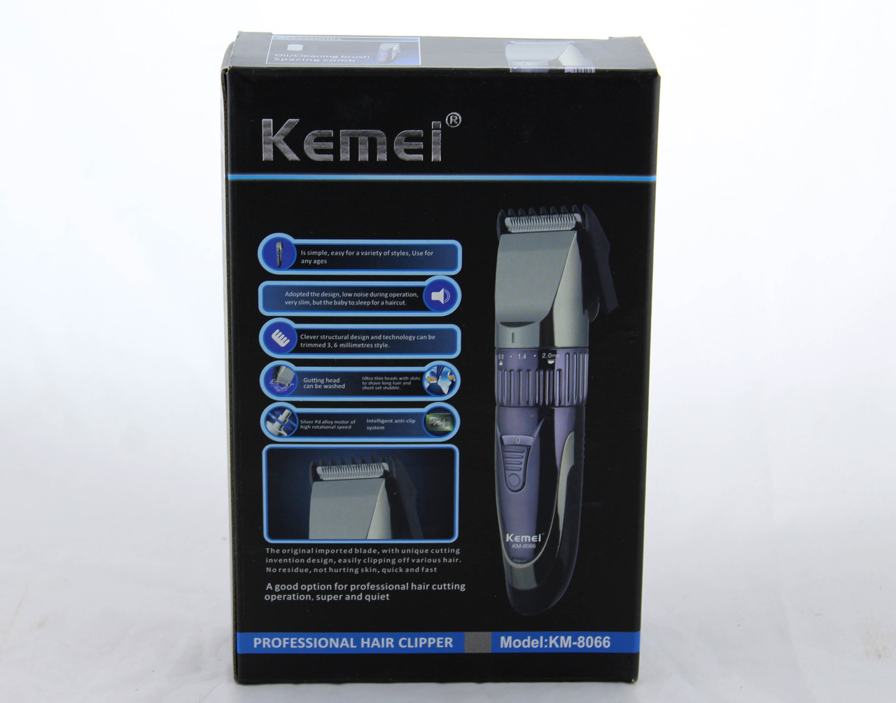 Kemei KM8066 машинка для стриження волосся й бороди/Акумуляторна машинка для стриження