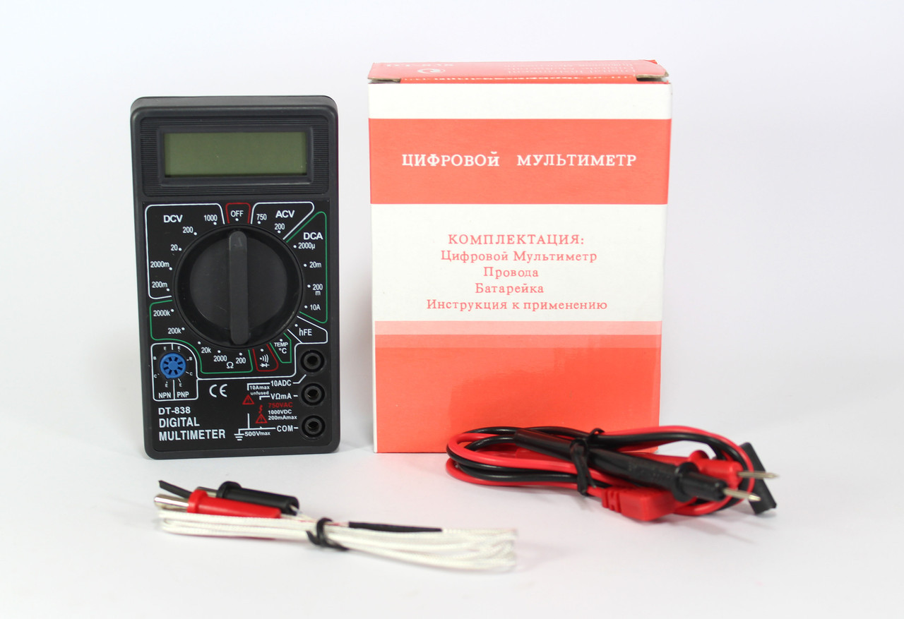 Мультиметр цифровий із РК дисплеєм DT 838