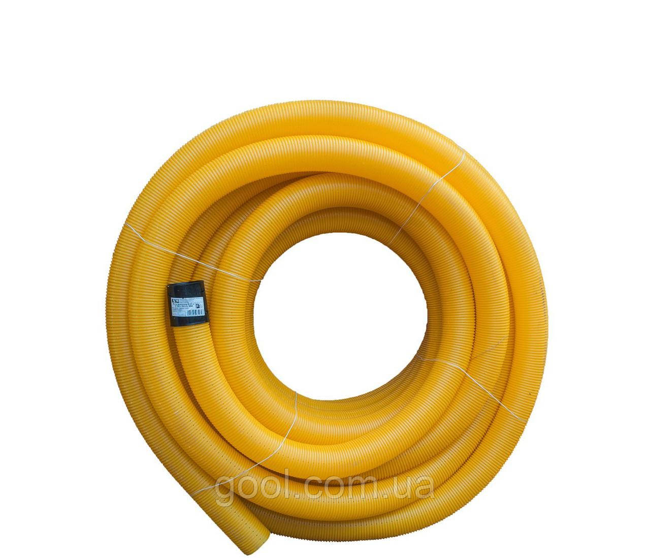 Дренажная труба перфорированная гибкая из ПВХ диаметр 110мм длина 50 м ...