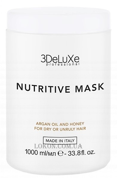 Маска для сухих і пошкоджених волосся 3DeLuXe Professional Nutritive Mask 1000 мл(Італія)