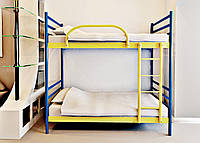 Двухъярусная кровать подростковая металлическая с лестницей Fly Duo Метакам 90х190(200)
