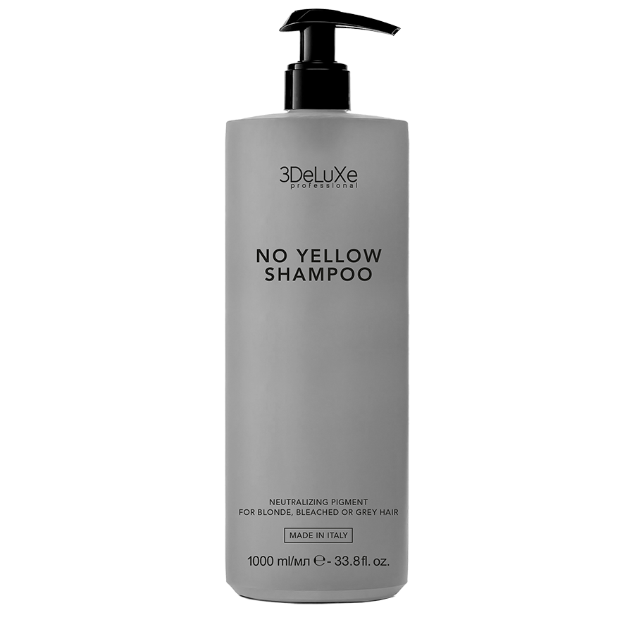 Шампунь для нейтралізації жовтизни 3DeLuxe Professional No Yellow Shampoo, 1000 мл (Італія)