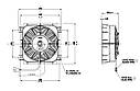 Вентилятор Spal 24V, штовхальний, VA81A-BP7/C-34S, фото 2