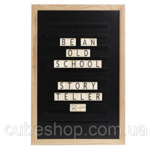  Дошка для створення написів Old school letter board (чорна) 30х45 см