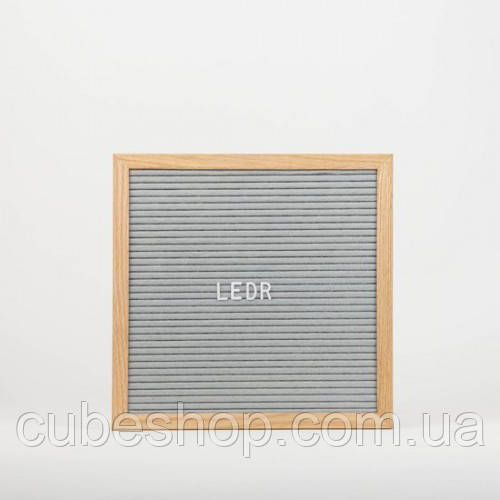  Дошка для створення написів Letter board (сірий) 30х30 см