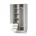 Шафа Manhattan 850 (з шухлядами) біло-сіра Верес, фото 2