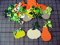 Набір висічок з паперу та картону. Гарбуз, 45 деталей