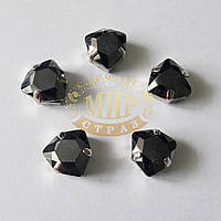 Стрази в ланцюгах Тріліант, розмір 12 мм, колір Hematite, 1 шт.